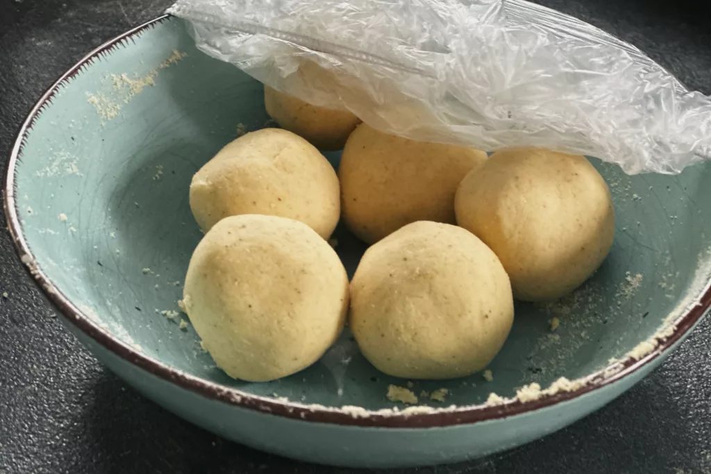 Tortilla dough balls