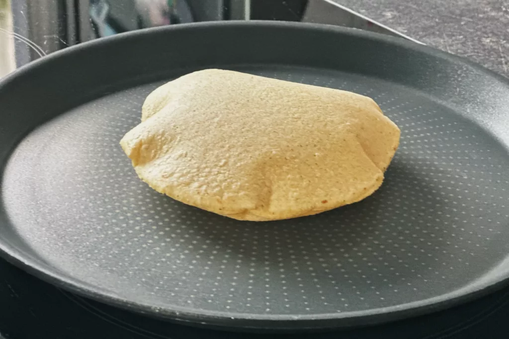 Puffed up tortilla